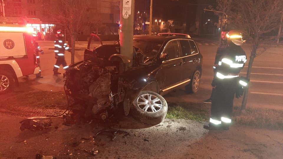 Accident rutier în în Piața Consiliul Europei