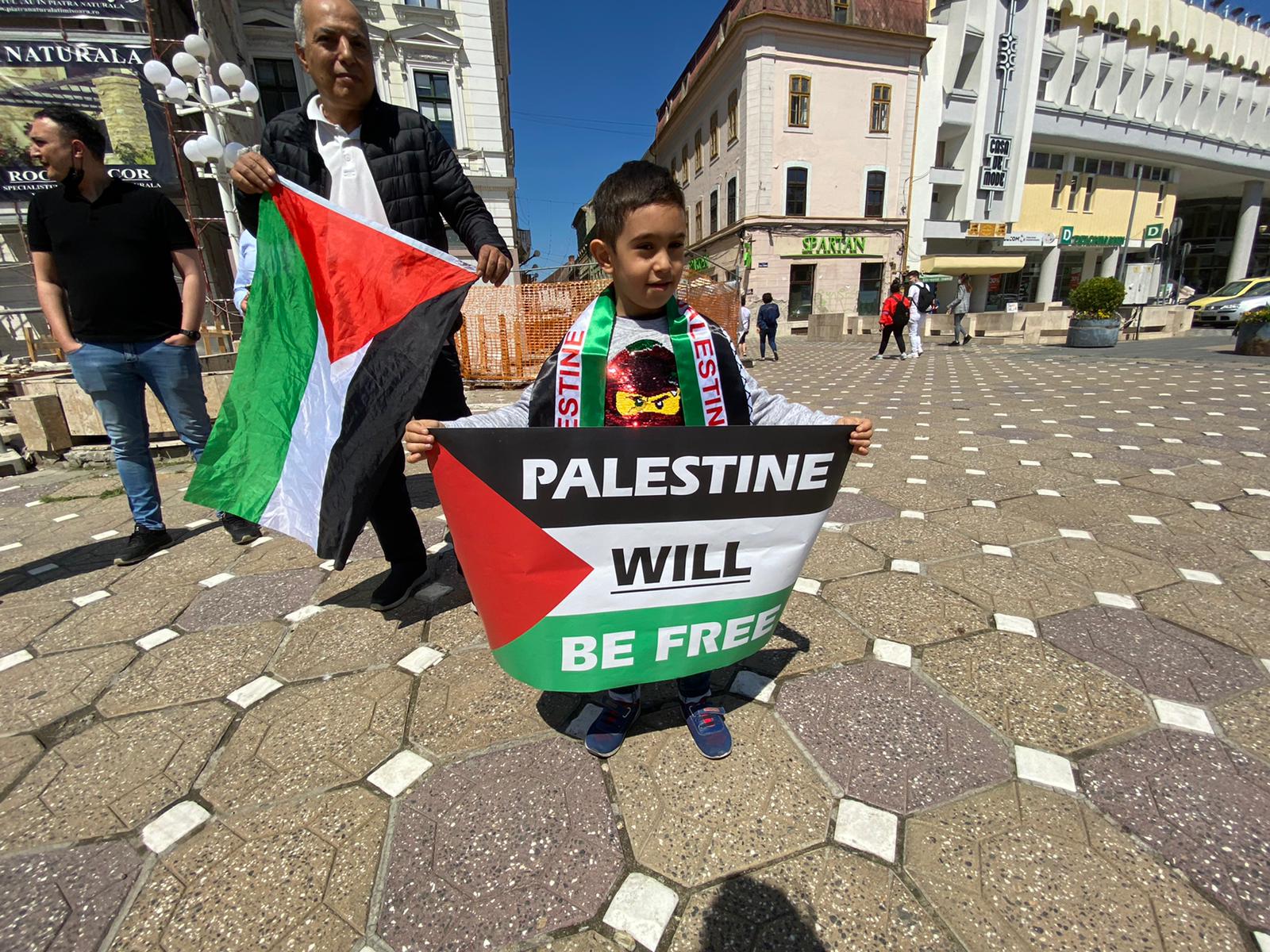 Protest al comunității palestiniene, la Timișoara