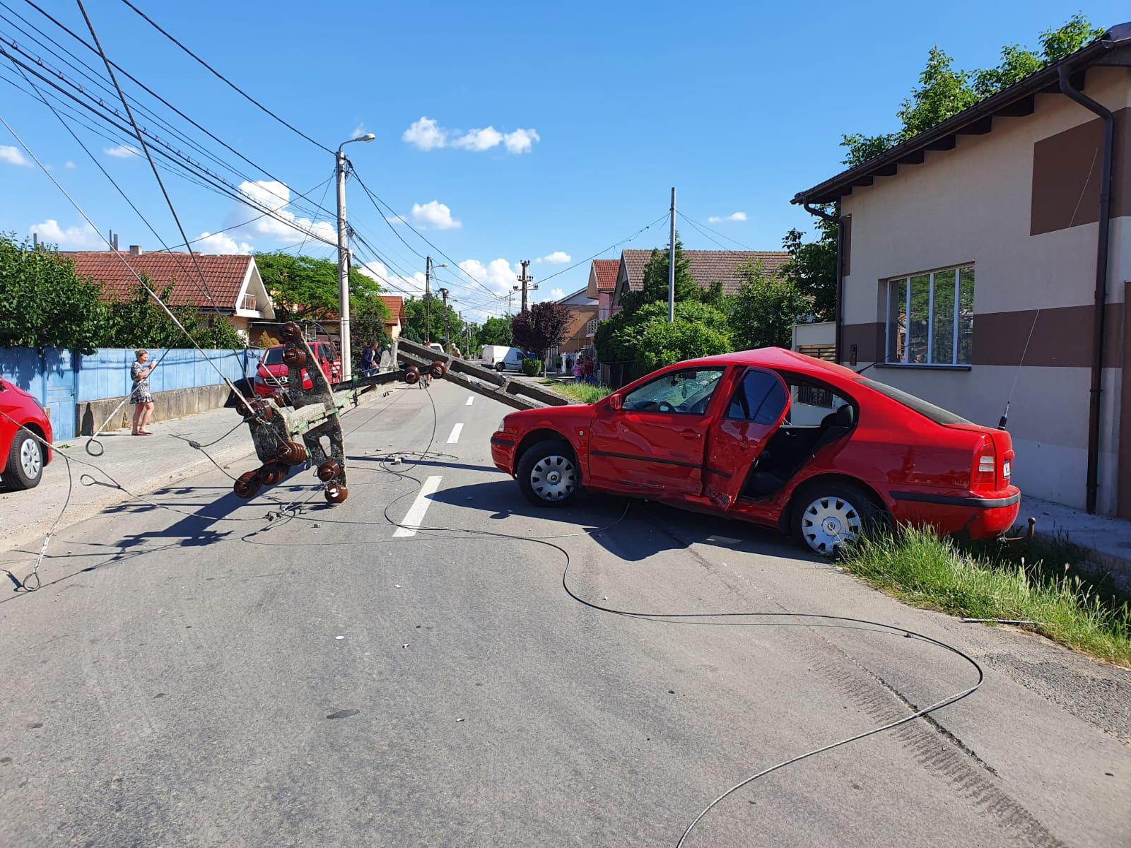 Accident rutier în zona Plopi din Timișoara