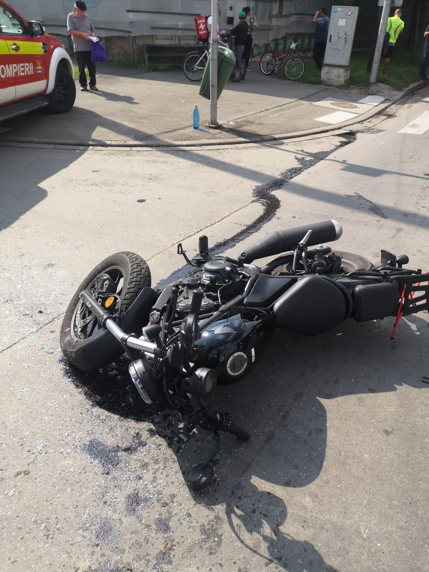 accident motociclista motociclist timisoara plavosin closca