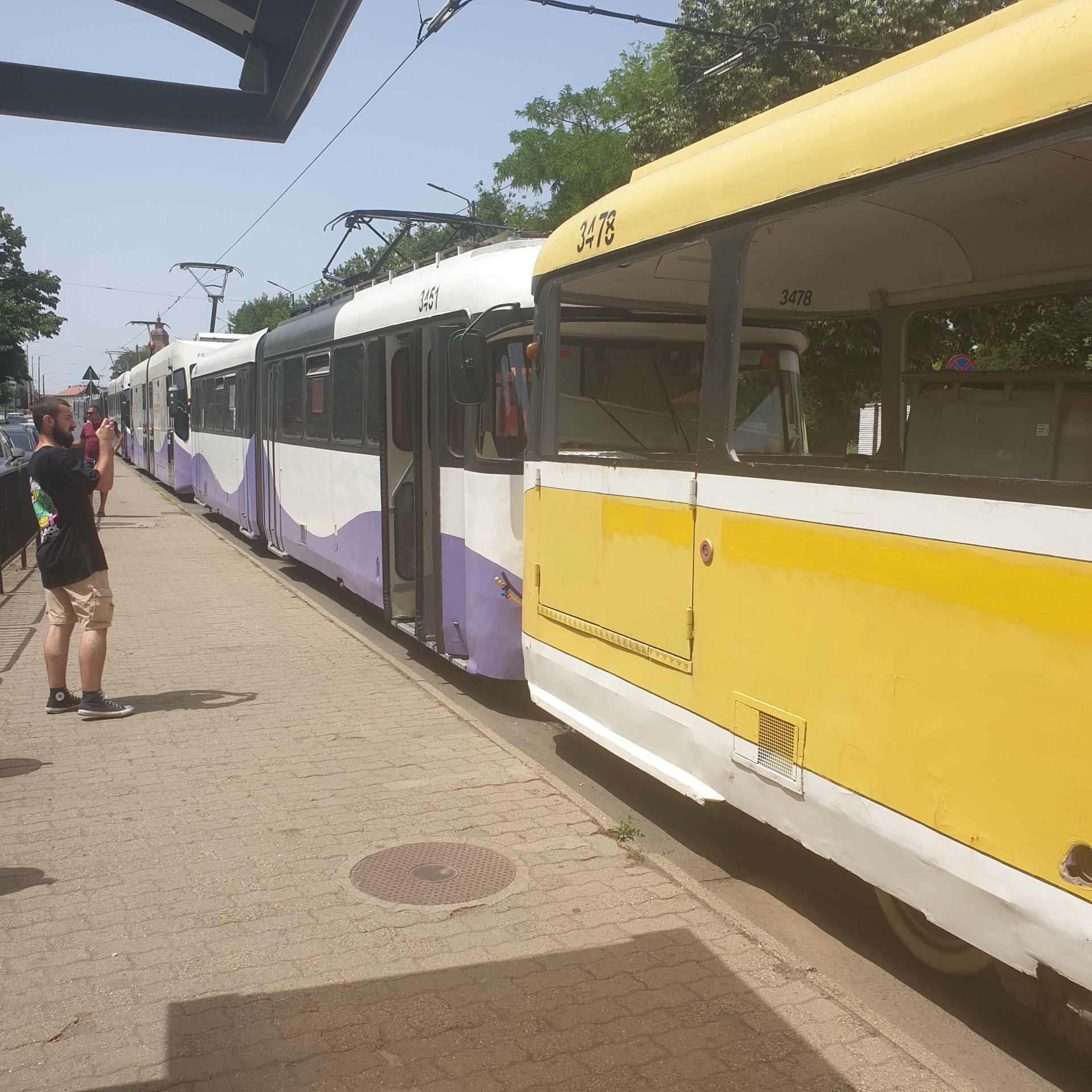 Accident tramvaie centru Timișoara