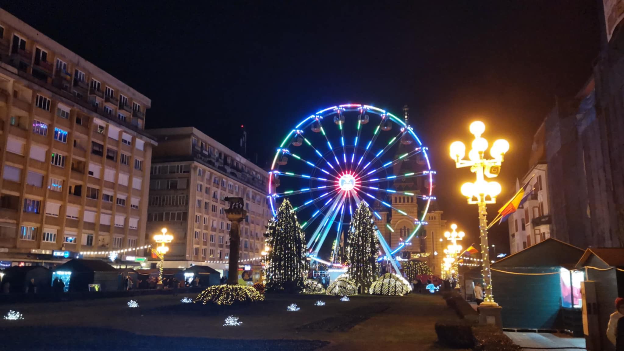 targ de craciun piata victoriei timisoara 2024 roata